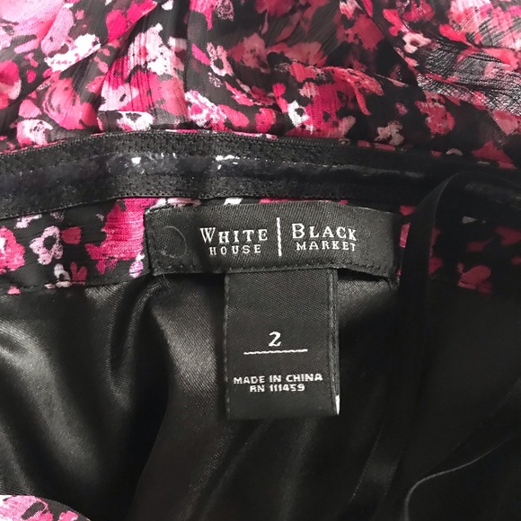 White House Black Market Chiffon Strapless Dress - Picture 5 of 5